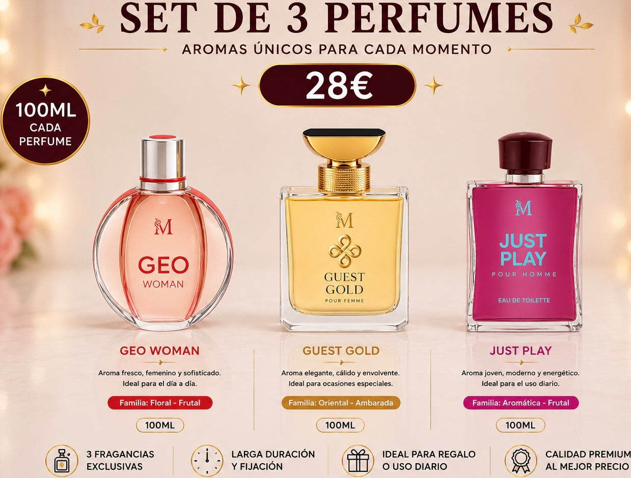 Set DE 3 PARFUMES PARA ELLA AVE032