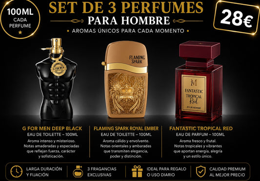 Set de 3 perfumes para hombre AVE086