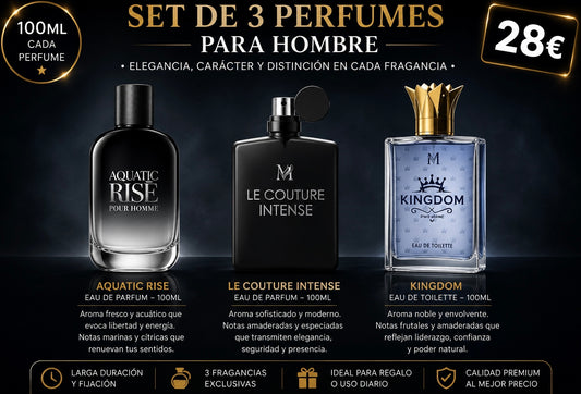 Set de 3 perfumes para hombre AVE092
