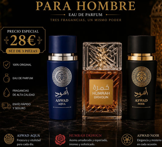 Set de 3 perfumes orientales para hombre AVE002