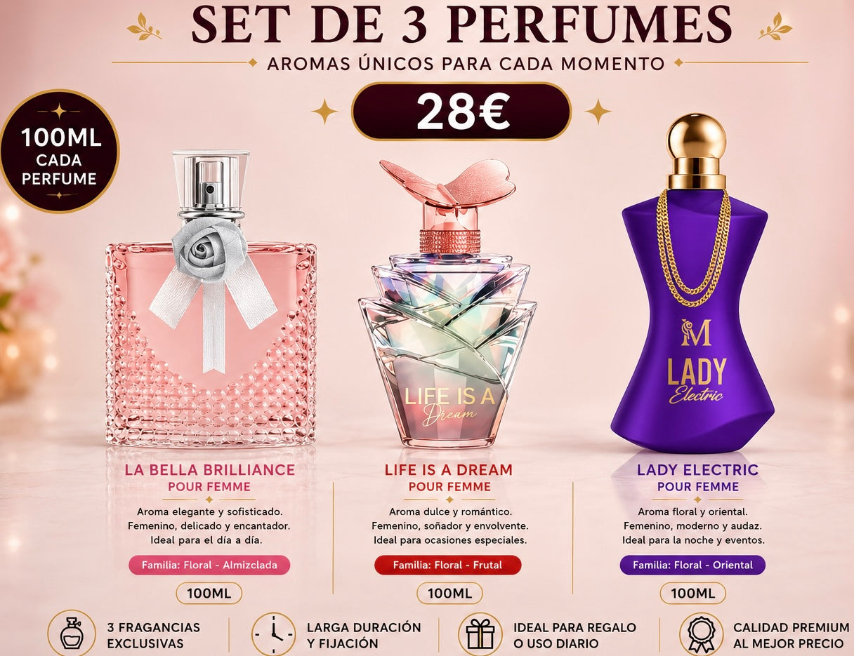 Set DE 3 PARFUMES  PARA ELLA AVE036