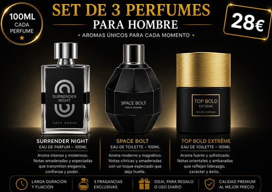 Set de 3 perfumes para hombre AVE087