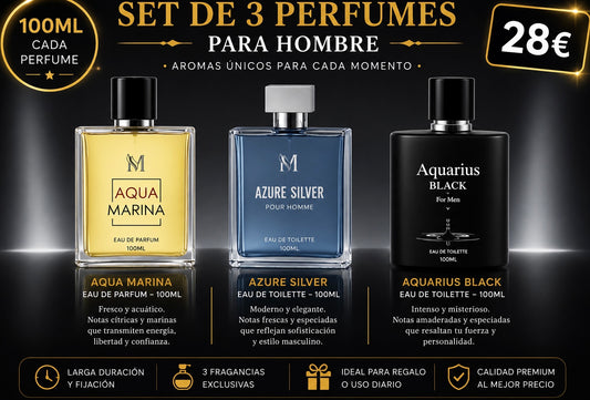 Set de 3 perfumes para hombre AVE085