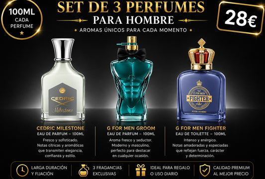 Set de 3 perfumes para hombre AVE089