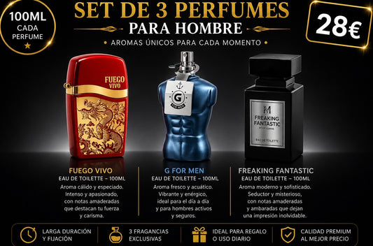Set de 3 perfumes para hombre AVE090
