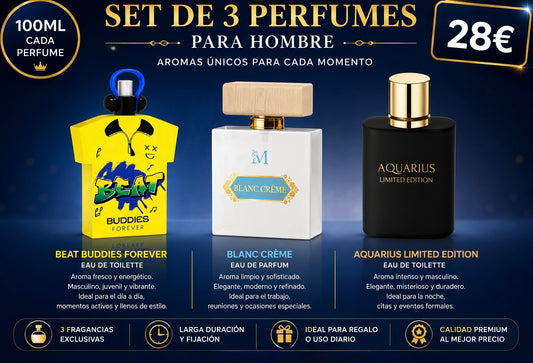 Set de 3 perfumes para hombre AVE091