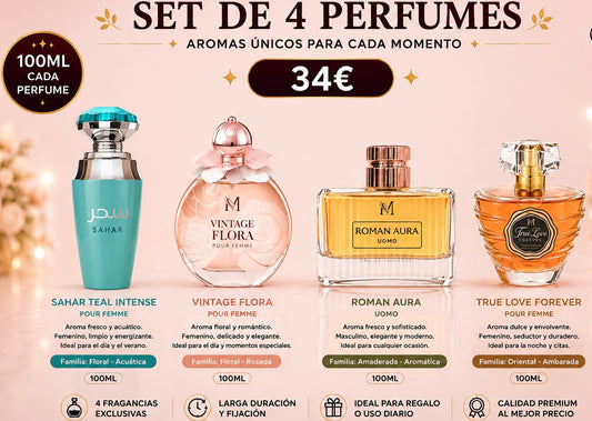 Set DE 4 PARFUMES  PARA ELLA AVE045
