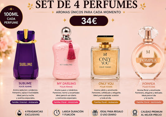 Set DE 4 PARFUMES  PARA ELLA AVE048