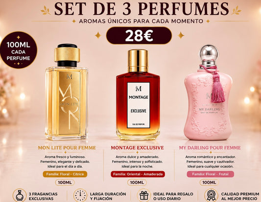Set DE 3 PARFUMES  PARA ELLA AVE047