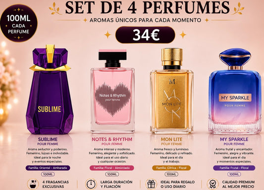 Set DE 4 PARFUMES  PARA ELLA AVE050