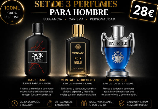 Set de 3 perfumes para hombre AVE095