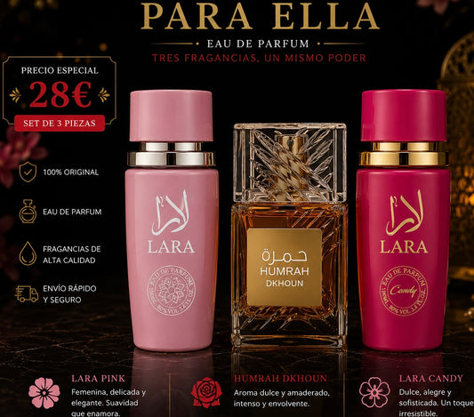 Set DE 3 PARFUMES orientales PARA ELLA AVE023