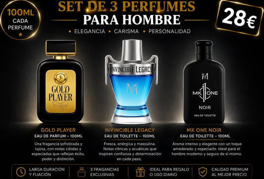 Set de 3 perfumes para hombre AVE099