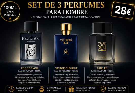 Set de 3 perfumes para hombre AVE102